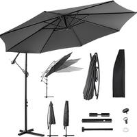 Ombrellone da giardino a sbalzo, con manovella