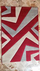 Tappeto Moderno Geometrico 98x143 - Rosso Borgogna