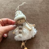 Deliziosa decorazione bambolina bianco/ panna