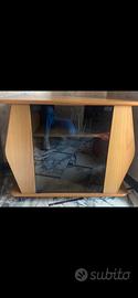 MOBILE PORTA TV IN LEGNO CON ANTE IN VETRO