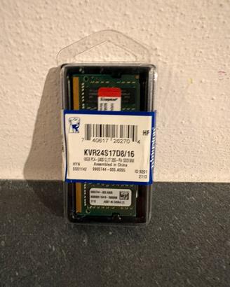 Kingston DDR4 16GB 2400MHZ CL17 SODIMM RAM