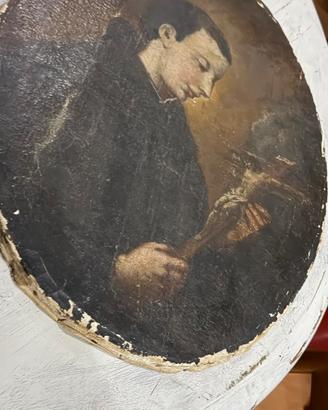 Dipinto antico epoca 700 olio su tela