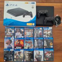 Ps4 slim 500gb - 2 controller - 15 giochi