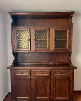 Credenza con verrina in legno massello
