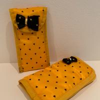 Set portafoglio /porta occhiali anni '80