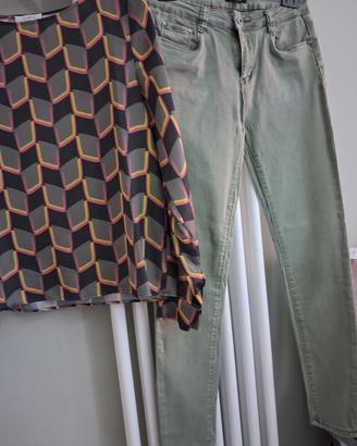 completo pantalone e casacca elegante 