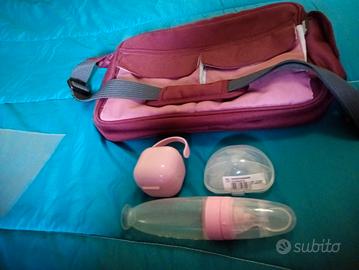borsa passeggino,paracapezzoli, miscelatore pappa 