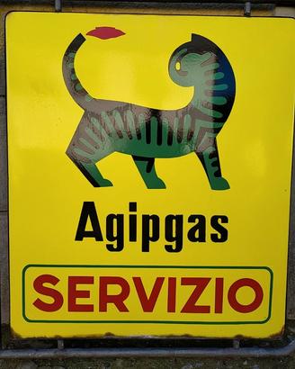 Insegna Agipgas bifacciale