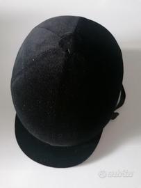 Casco cap equitazione velluto nero decathlon