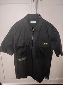 Camicia maniche corte oversize nera