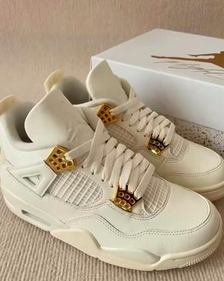 Jordan Air Jordan 4 "Metallic Gold" Bianco 40