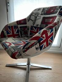 Poltroncina girevole London