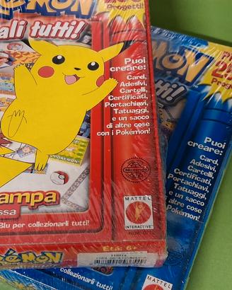 Pokemon stampali tutti versione rossa e blu