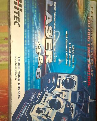 Radiocomando Hitec Laser 4 FM completo – mai usato