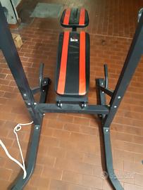 Power Tower con Panca Addominali e porta bilancere