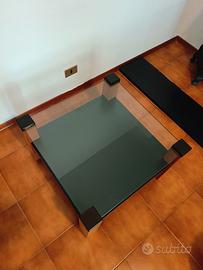 tavolo salotto legno e vetro 