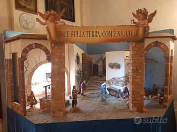 Presepe fatto a mano 200x200x120H cm