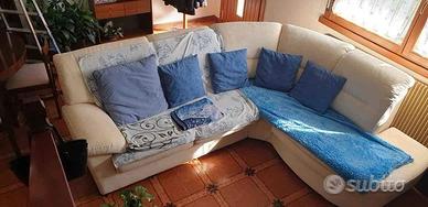 Divano angolare a "l" con pensiola