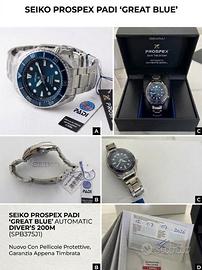 Seiko Prospex Padi Great Blue King Sumo Nuovo