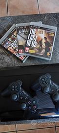 PlayStation  3 slim+ 3 giochi + 2 controller
