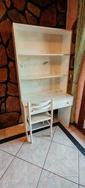 Scrivania Vintage Anni '80 con Libreria + Sedia
