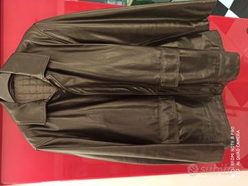 Giaccone pelle vintage per moto