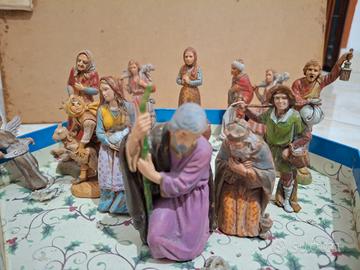Lotto 12 Pastori Presepe Fontanini Landi Vintage
