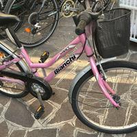 Bici bianchi bimba rosa