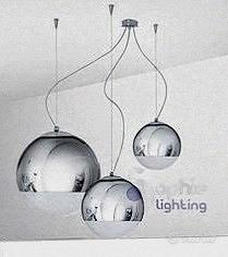 lampadario a sfere di Vetro
