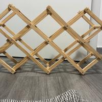 Portabottiglie pieghevole in legno