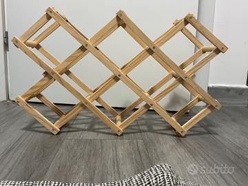 Portabottiglie pieghevole in legno