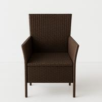 4 sedie in rattan marron nuove