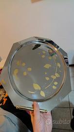 2 vassoi bagno d'oro 24kt  e inox 18/10
