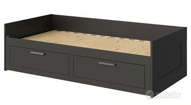 Divano letto Brimnes nero completo di materassi