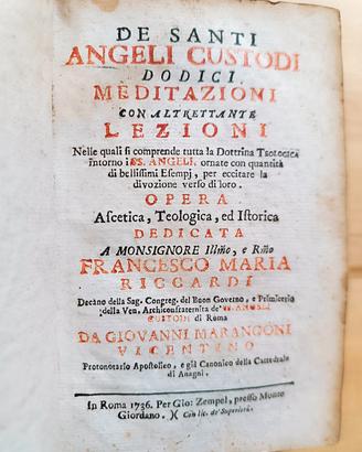 De Santi Angeli Custodi - G. Marangoni 1736