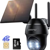 COOAU 4G WiFi Esterno 2K PTZ IP66 64GB