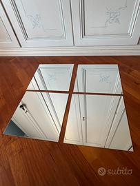 Set di 4 specchi quadrati 30×30 cm