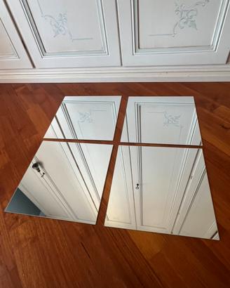 Set di 4 specchi quadrati 30×30 cm
