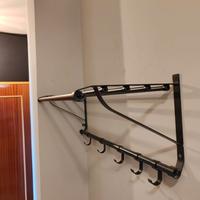 Attaccapanni a 5 ganci, nero, metallo