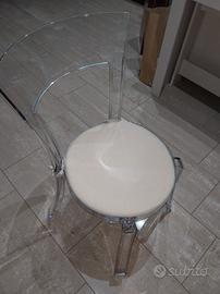 Sedie Stein designe seduta rotonda trasparenti.