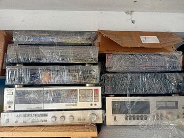radio tuner cassette double lettore CD giradischi 