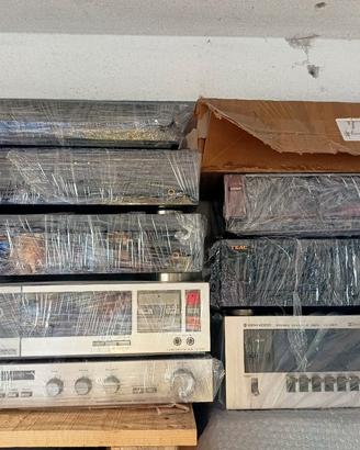 radio tuner cassette double lettore CD giradischi 
