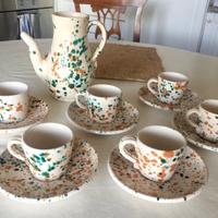 Servito caffè in terracotta /  maiolica