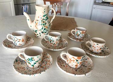 Servito caffè in terracotta /  maiolica
