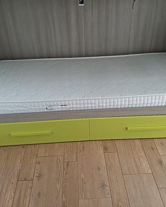 STRUTTURA LETTO CON CASSETTONI E MATERASSO