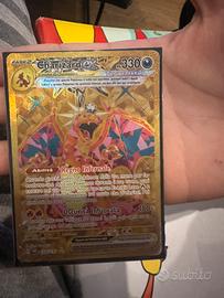 Carta pokemon charizard ex Teracristal oro