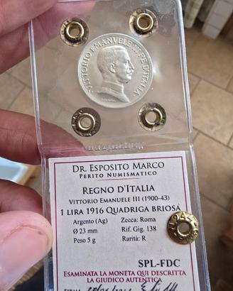1 lira 1916 periziata