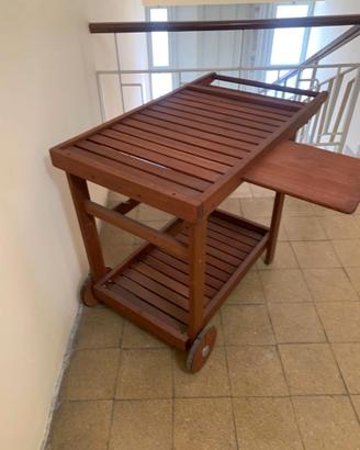 CARRELLO PORTA VIVANDE E PIANO D'APPOGGIO