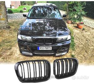 GRIGLIA BMW E46 98-01 LOOK M PERFORMANCE NERO LUCI