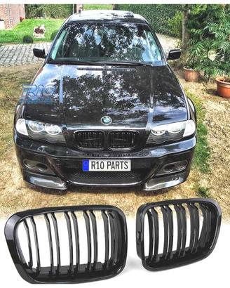 GRIGLIA BMW E46 98-01 LOOK M PERFORMANCE NERO LUCI